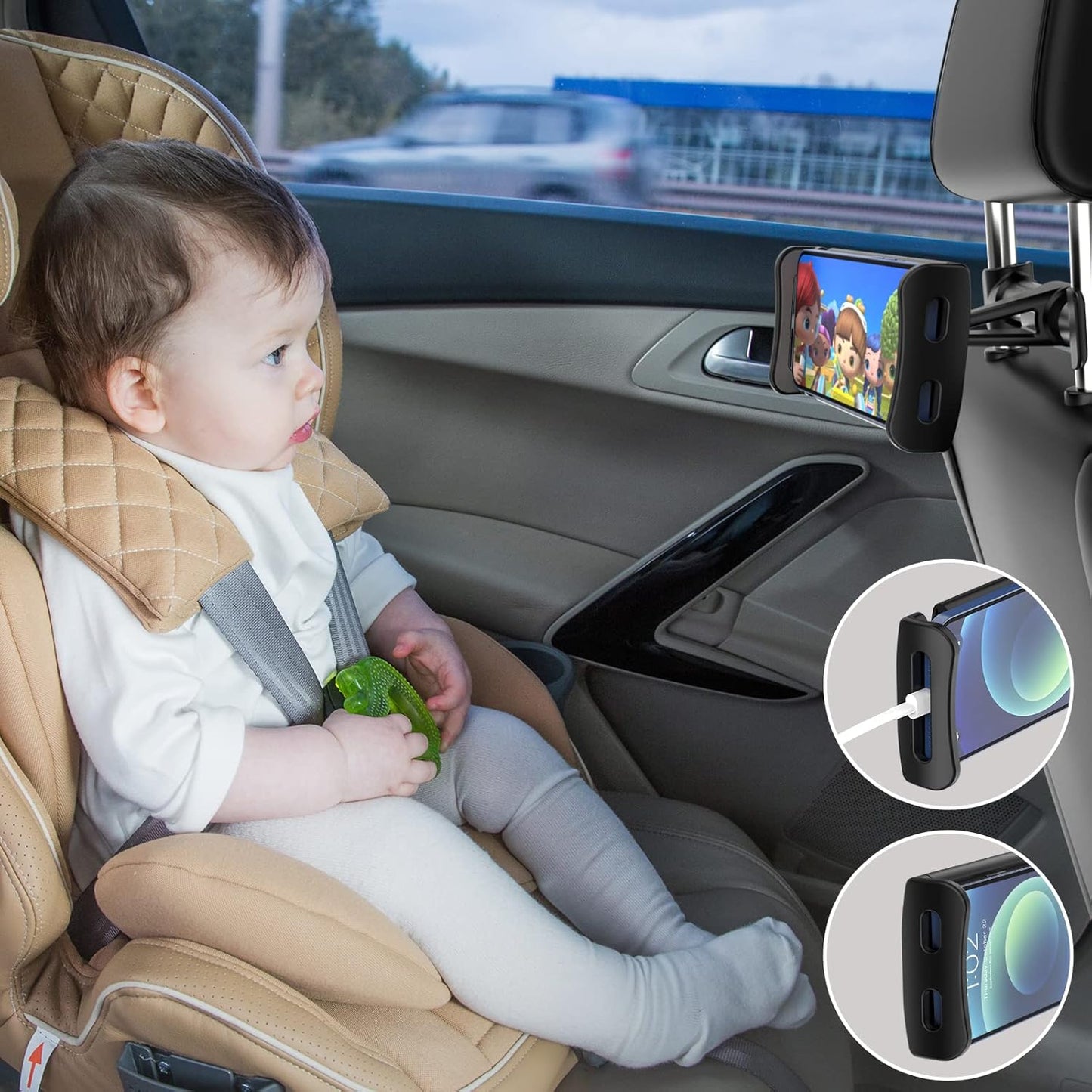 Support téléphone siège arrière de voiture