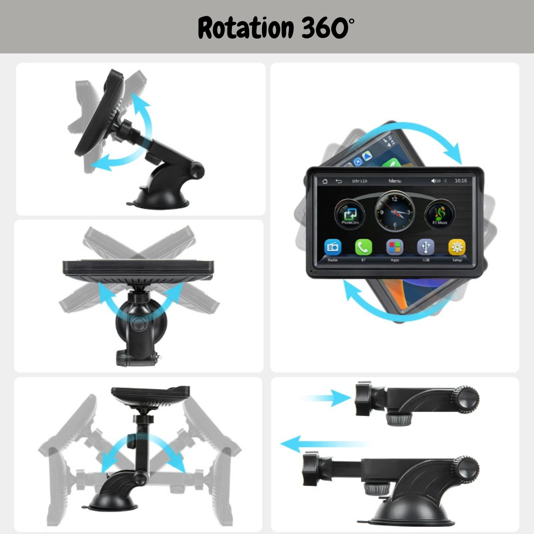 lecteur vidéo voiture Rotation 360°