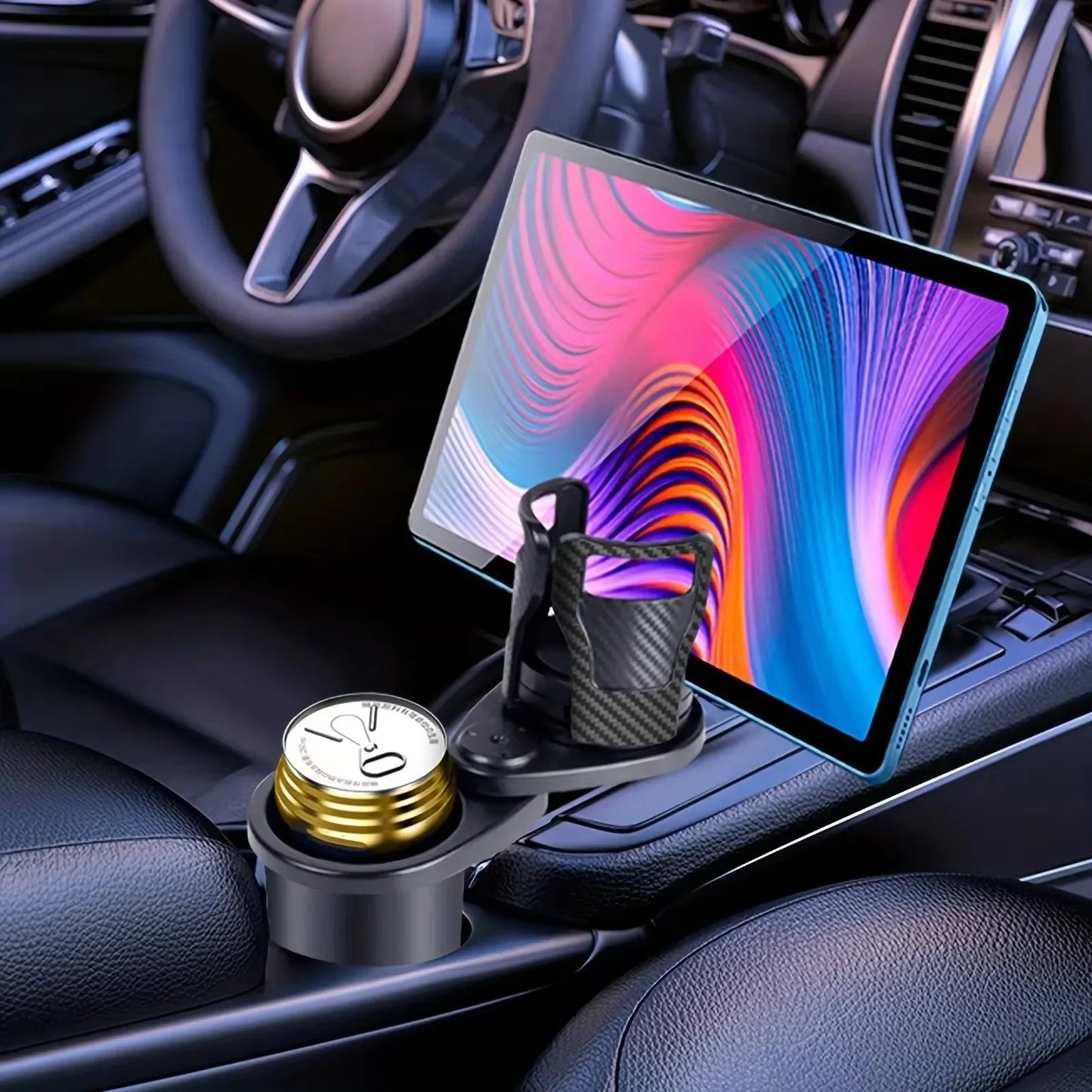 Porte-gobelet 2 en 1 rotatif pour voiture