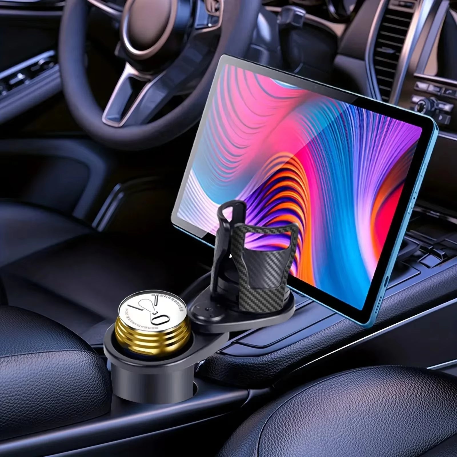 Porte-gobelet 2 en 1 rotatif pour voiture