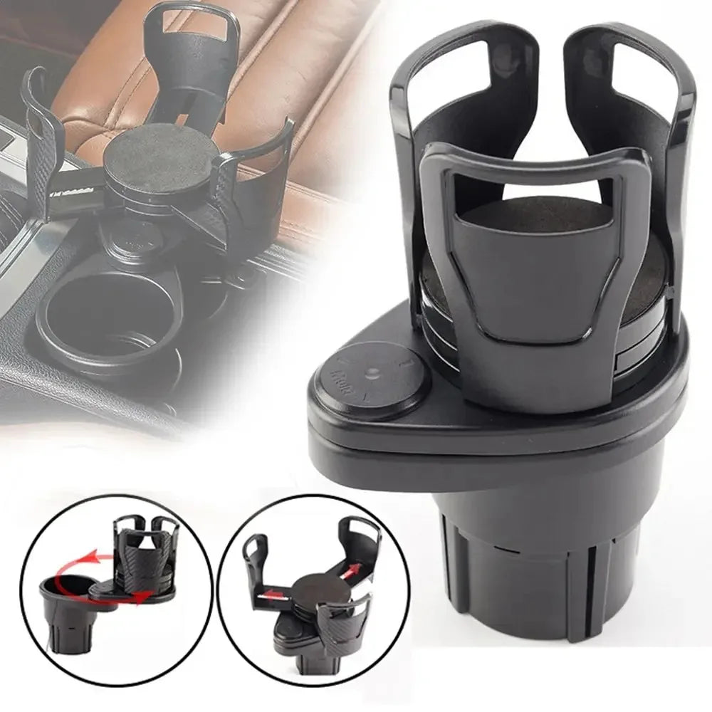 Porte-gobelet 2 en 1 rotatif pour voiture