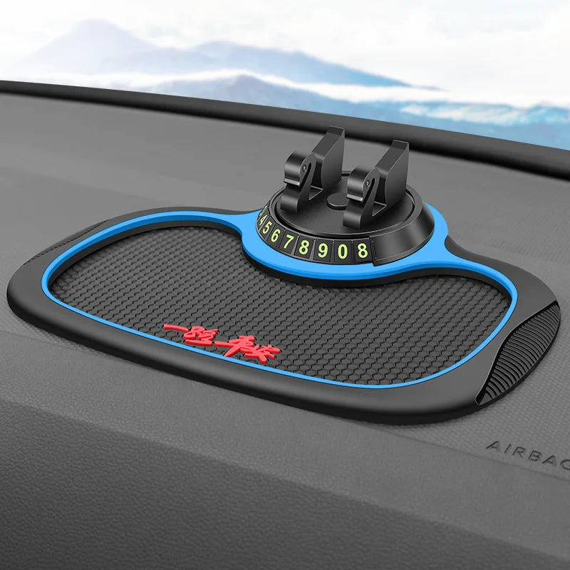 support de téléphone en silicone pour voiture-bleu